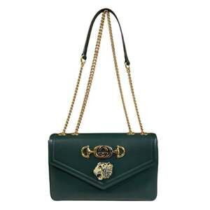 GUCCI Green Leather Shoulder Bag
